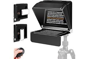 LENSGO Teleprompter for iPhone ipad Smartphone,7.9’’ Mini Portable Prompter with Remote Control,APP Compatible with iOS/Android for YouTube, Zoom, Twitch, Online Teaching,Vlogger,Live Streaming