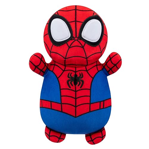 Squishmallows Original Marvel Spidey and His Amazing Friends 10-Inch Spidey HugMees - Medium-Sized Ultrasoft Official Jazwares Plush