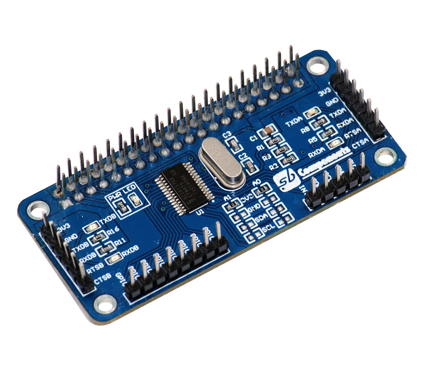 Raspberry Pi Serial Expansion HAT, Provides I2C interface & 2-channel UART HAT for Raspberry Pi 4B/3B+/3B/2B/B+/A+/Zero and Zero W | Serial HAT for Raspberry Pi
