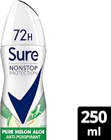 Sure Pure Melon Aloe Antiperspirant Deodorant 72 Hour Sweat Odor 250ml Aerosol view 2