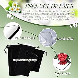 10 Pieces Dental Mouth Mirror Occlusal Reflector