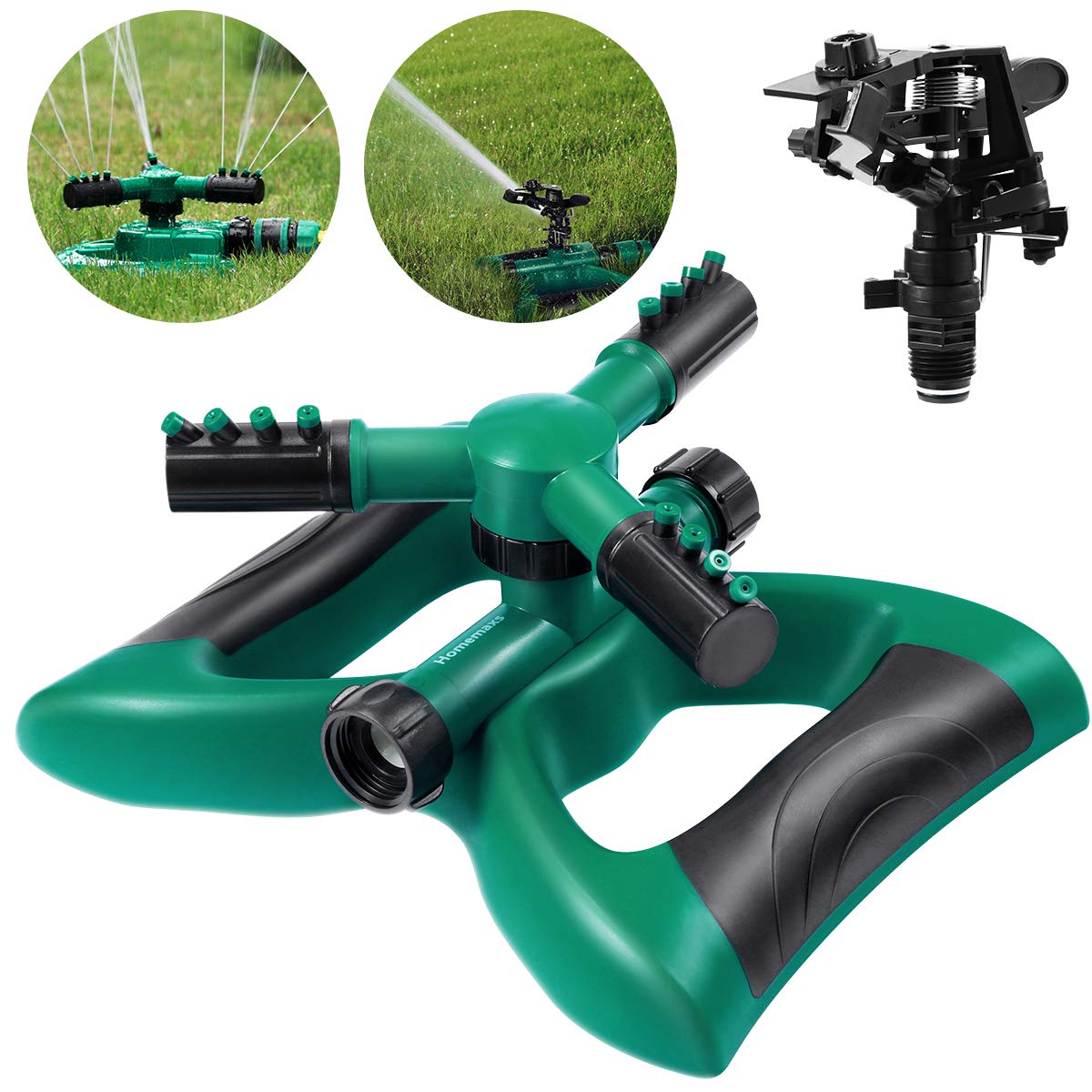 Best Automatic 360 Rotating Adjustable Garden Water Sprinkler, With 3 Arms Sprayer