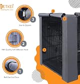 PETKEI 36 Inch Dog Crate Cover 600D Waterproof Oxford Mesh Windows Calming view 4