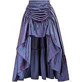 Scarlet Darkness Women's Renaissance Pirate Skirt Gothic Steampunk Victorian High-Low Skirts
