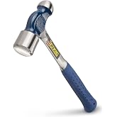 ESTWING Ball Peen Hammer, 24 oz Machinist's Hammer, E3-24BP | Made in USA, Versatile Metal Working Tool, Pick Your Size, Forged In One Piece, Patented Shock Reduction Grip