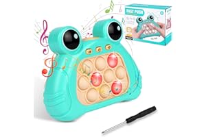 Ainiv Pop Game Sensory Fidget Toys, Light Up Pattern Popping Handheld Game, Puzzle Pop Bubble Game Controller Machine, Fidget Ball Toys, Push Pop Stress Toys Fun Present for Kids and Aldults