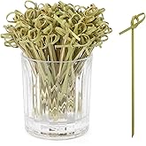 Cocktail Toothpicks For Appetizers 100pcs 4.9" Cocktail Picks Bamboo Toothpicks Bamboo Skewers For Appetizers Long Toothpicks