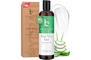 Aloe Vera Gel - USA Made with Organic Aloe Vera, Soothing After Sun Care for Face, Body & Hair, Moisturizes and Hydrates Skin