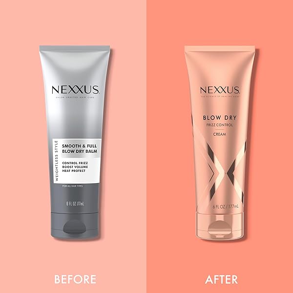 NEXXUS BLOW DRY CREAM FRIZZ CONTROL FOR WEIGHTLESS STYLE & VOLUME, WITH STYLEPROTECT TECHNOLOGY 6 OZ
