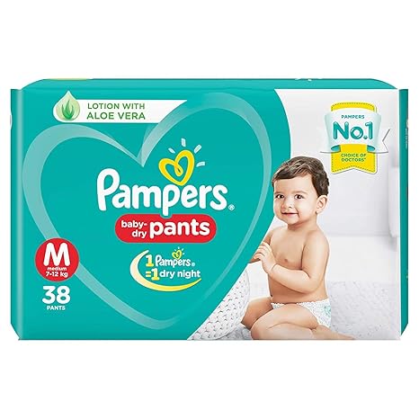Pampers New Diapers Pants, Medium, 38 Count