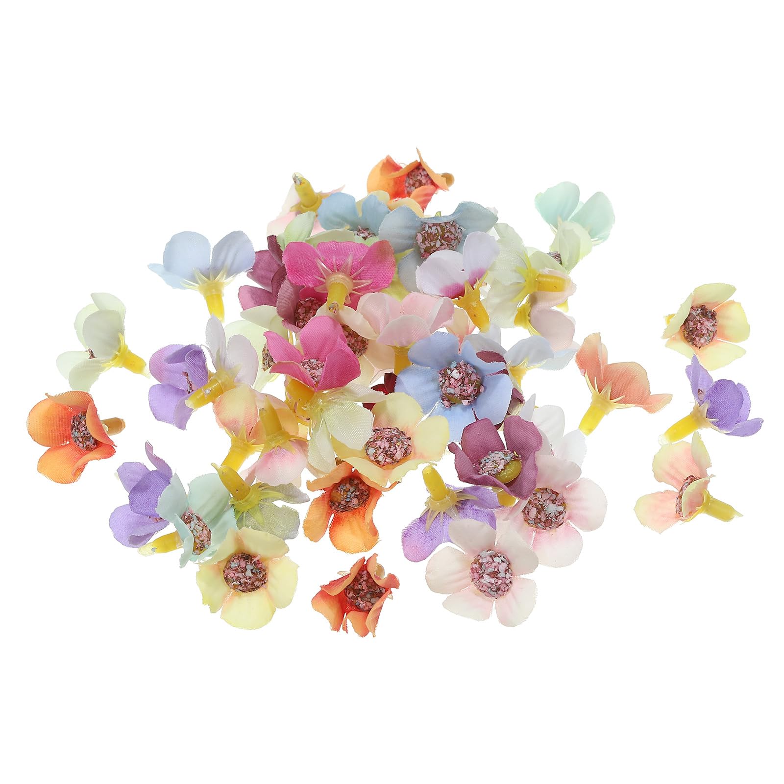 PATIKIL 0.79" Artificial Daisy Flower Heads, 50 Pack Silk Daisy Fake Heads for Wedding Floral Bouquet Decoration DIY Craft Making, Multi-color