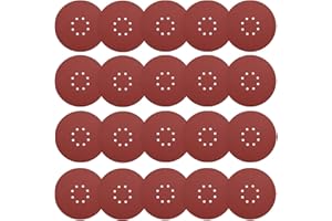 9 Inch 8 Hole 40 Pieces Sanding Disc, GOH DODD 40-400 Grit Hook and Loop Sandpaper Aluminum Oxide Sanding Pads Sand Paper for Drywall Sander Wood Metal Glass Plastic Leather Rubber