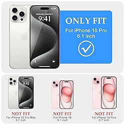 Pepmune for iPhone 15 Pro Case, Curly Wavy Frame