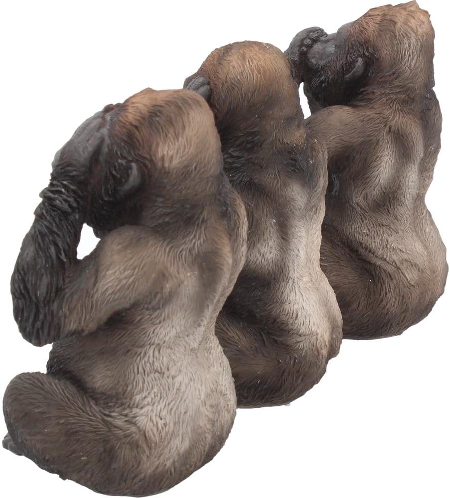Nemesis Now H3523J7 Three Wise Gorillas Figurine 13.5cm Black, 13cm - Image 4