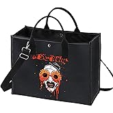 BWWKTOP Clown Movie Cosmetic Makeup Bag Movie Fans Gifts Horror Movie Zipper Pouch for Women Girls