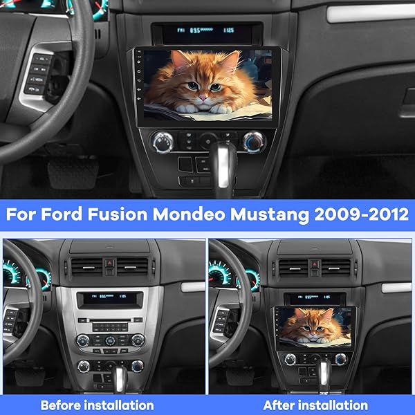 [2G+64G] CAR RADIO FOR FORD FUSION MONDEO MUSTANG 2009-2012, 10.1 INCH ANDROID 13 TOUCH SCREEN STEREO, CARPLAY/ANDROID AUTO/WIFI/1080P/SWC/BLUETOOTH/EQ AUDIO