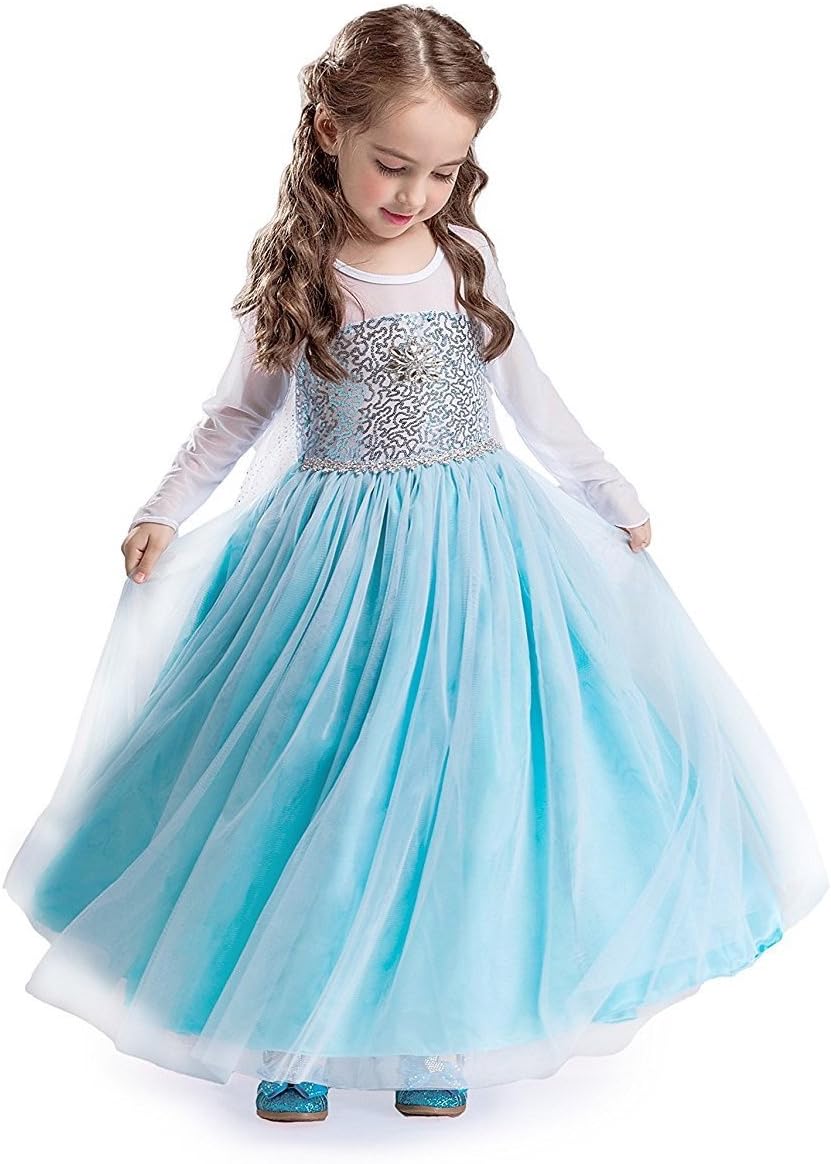 Freefly Kids Girls Princess Dress Cosplay Christmas Party Costume Fancy Outfit