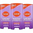 Lume Whole Body Deodorant - Smooth Solid Stick - 72 Hour Odor Control - Aluminum Free, Baking Soda Free and Skin Loving - 2.6 Ounce (Pack of 3) (Lavender Sage)