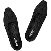 Frank Mully Square Toe Flats for Women Breathable Mesh Knitted Shoes with Arch Support for Walking, Travel & Daily Wear