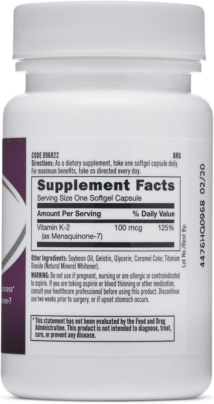GNC Vitamin K2 100mcg, 60 Softgels, Good for The BoneBuilding Process