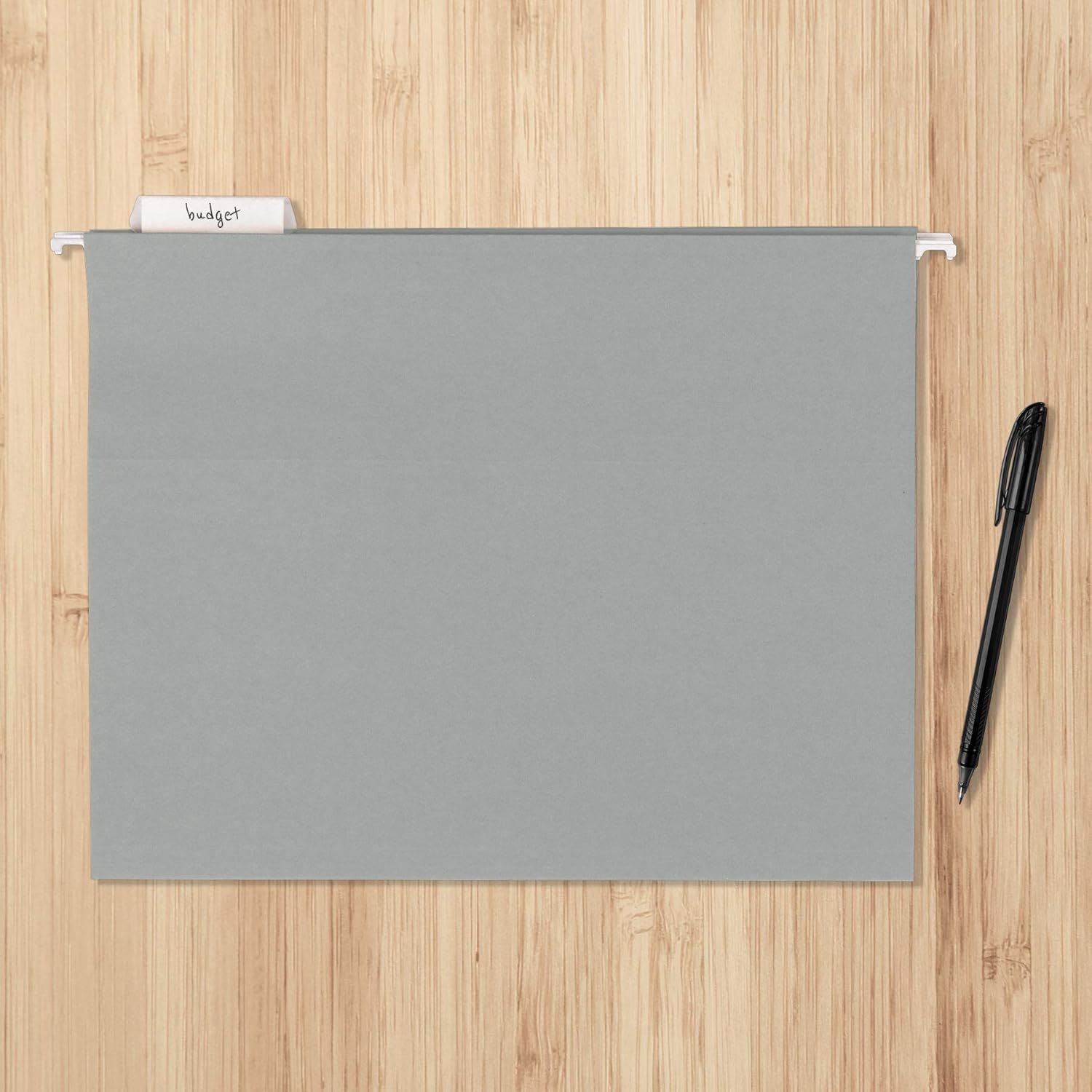 Basics Hanging Folders, Letter Size, Gray, 25-Pack : Office Products