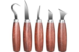 Wood Carving Kit Whittling Kit Wood Carving Tools Set for DIY Crafts with Detail,Roughing,Sloyd,Hook Knife,Whittling Knives f