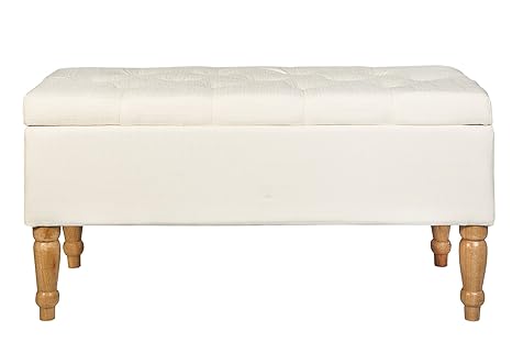 Truhenbank Polsterbank Sitzbank creme weiß *440