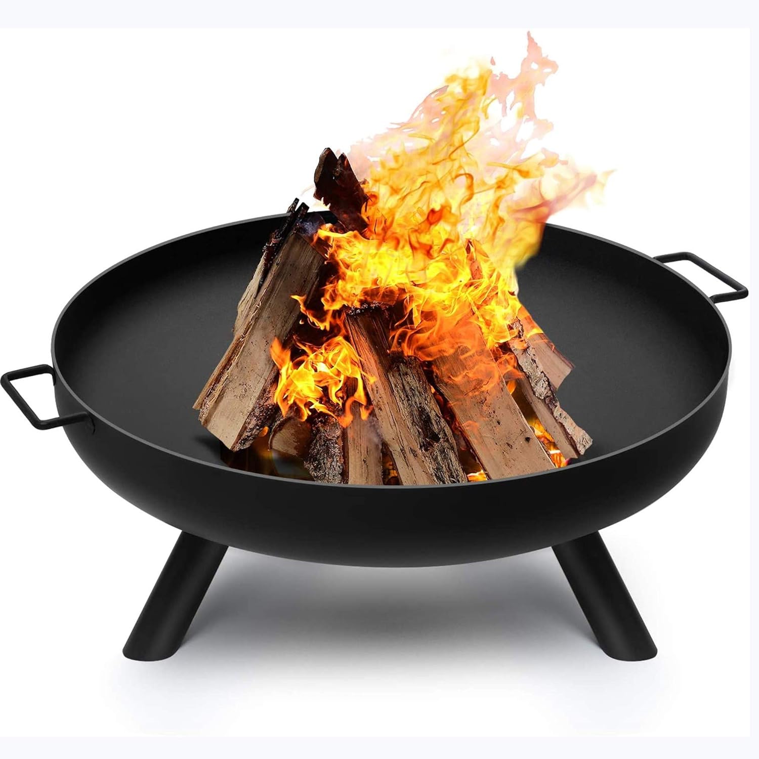 FMXYMC Hoyo de Fuego Redondo Grande, Cuenco de Fuego de leña al Aire