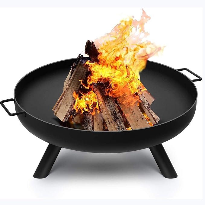 FMXYMC Hoyo de Fuego Redondo Grande, Cuenco de Fuego de leña al Aire