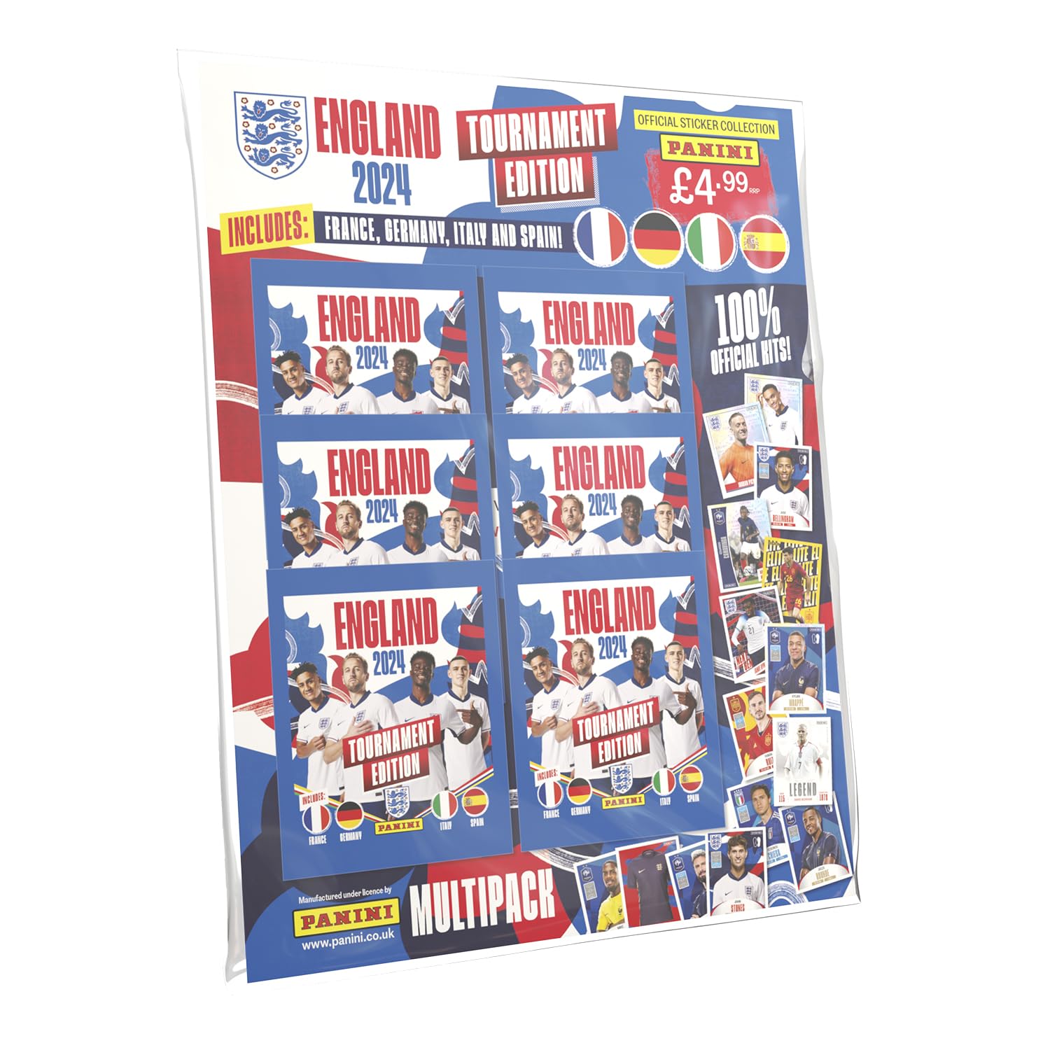 England 2024 Tournament Edition Official Sticker Collection - Multipack Mixed