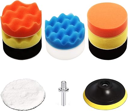 Amazon ウールバフ ソフト Gakkiti ウレタンバフ ポリッシュバフ 研磨 磨き 艶出し 電ポリ 板金塗装 車 洗車 洗車用品 洗車道具 洗車グッズ バフ つや出し ウール ツヤ出し 自動車 自動車用品 車用品 カー用品 キズ消し 傷消し 9個セット 家電 カメラ オンライン通販