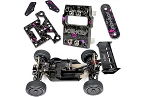 MOSHNOLY 4PCS Carbon Fiber Top Plate&Center Diff Cover Plate&Wing Button&Steering Plate Set for Arrma 6S 1/8 Typhon V5/Typhon TLR,Upgrade Part ARA320598/AR320215/ARA320661/AR340072