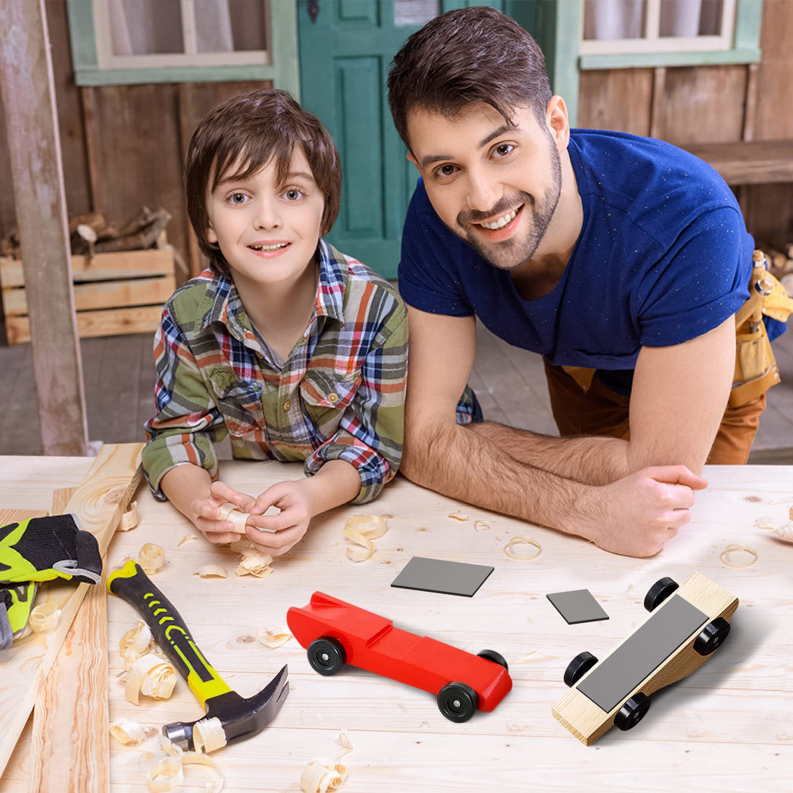 Stick On Flex Tungsten Weights for Derby Car- 3OZ Cuttable Derby Cars Pinewood Weights to Speed Up Your Car, Incremental Cylinders Car Weights Tungsten Canopy Weight for Faster Speed, 4Pcs