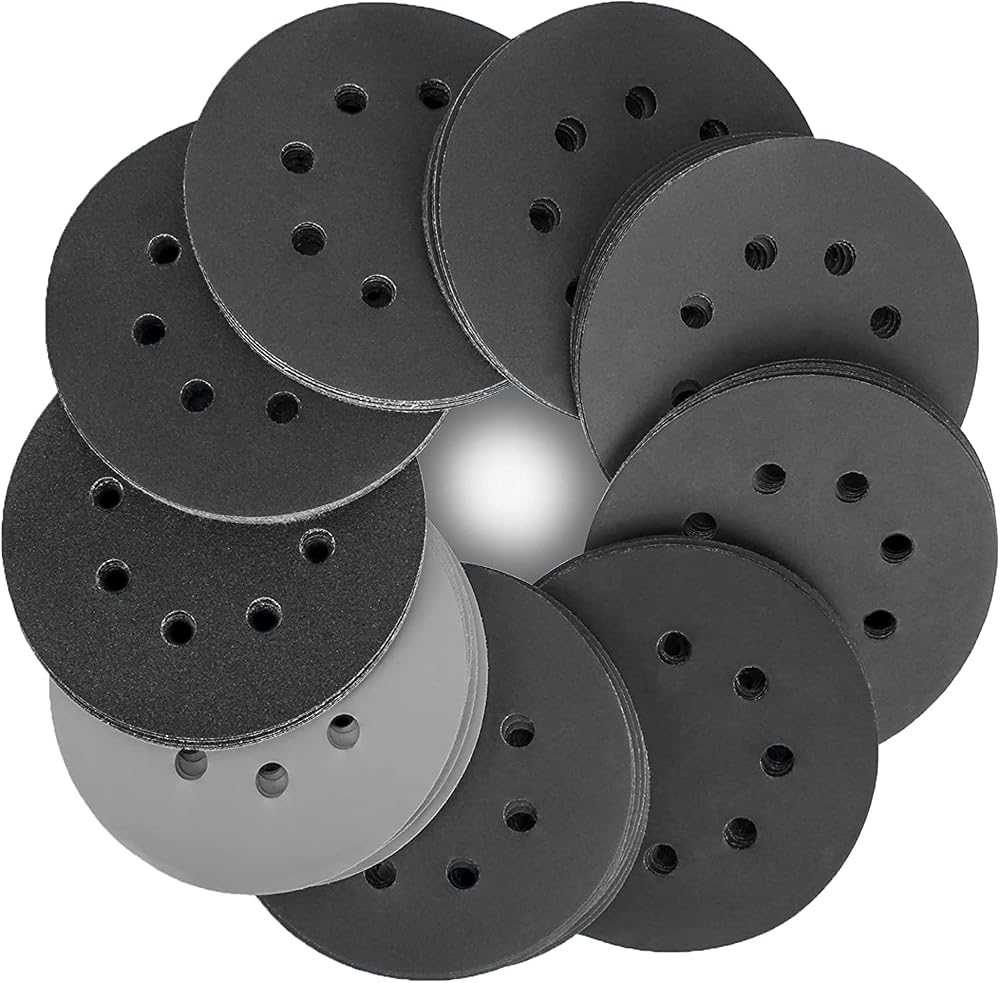 STEBRUAM 80PCS 125mm Sanding Discs Hook Loop Silicon Carbide Grit 320-2000