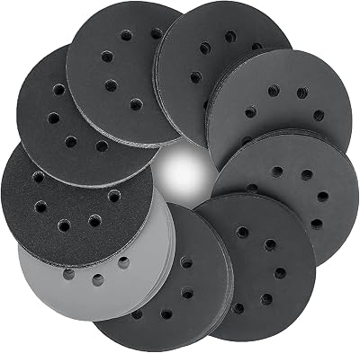 STEBRUAM 80PCS 125mm Sanding Discs Hook Loop Silicon Carbide Grit 320-2000