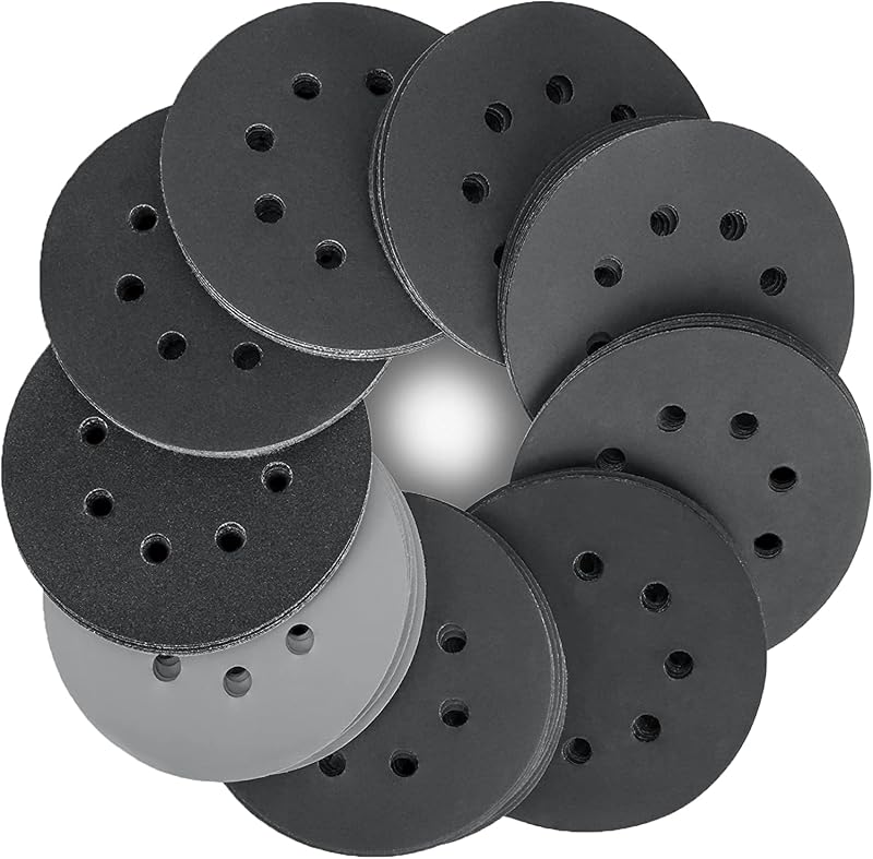 STEBRUAM 80PCS 125mm Sanding Discs Hook Loop Silicon Carbide Grit 320-2000