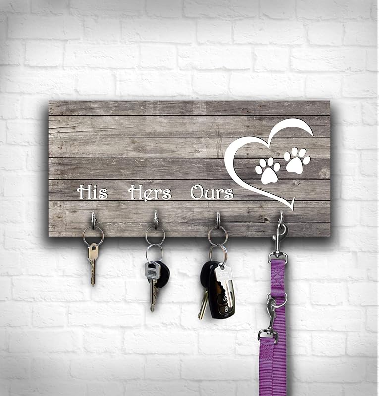 Decorative Wall Mounted Key Holder, Wooden Key Rack