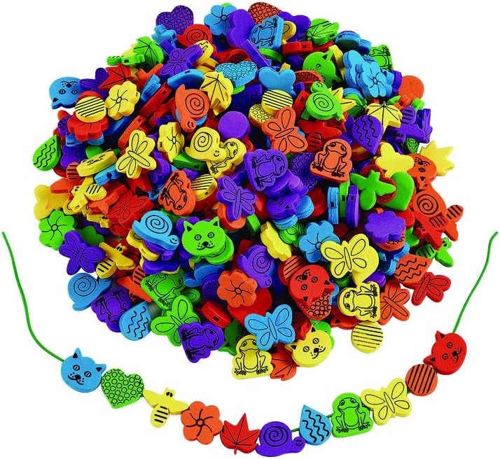 Colorations Fun Shapes Foam Beads 500 Pieces (Item