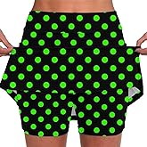 Shorts for Women Summer Polka Dot High Wasited Yoga Skirts Casual Lightweight Workout Tennis Flowy Beach Short Pants
