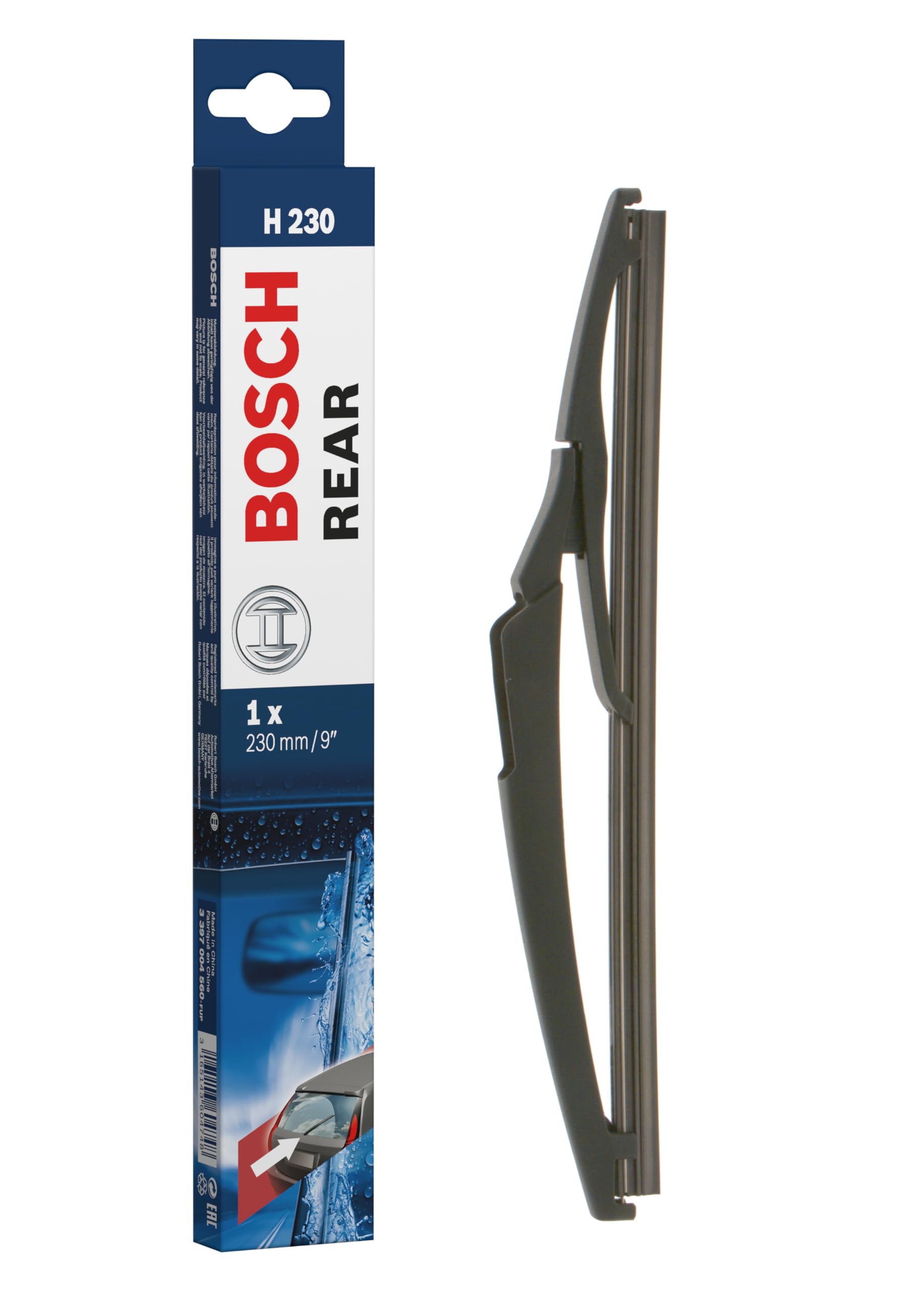 Bosch Wiper Blade Rear H230, Length: 230mm – Rear Wiper Blade