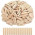 Wooden Dowels Pins, 100 PCS 8mm*30mm Dowel Rods for DIY and Furniture Woodworking