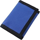 NEICY RFID Blocking Canvas Wallet for Men and Women - Trifold Nylon Wallet with Magic Sticker, Teen Wallet for Boys, Wallets for Teens Boys (Navy Blue)