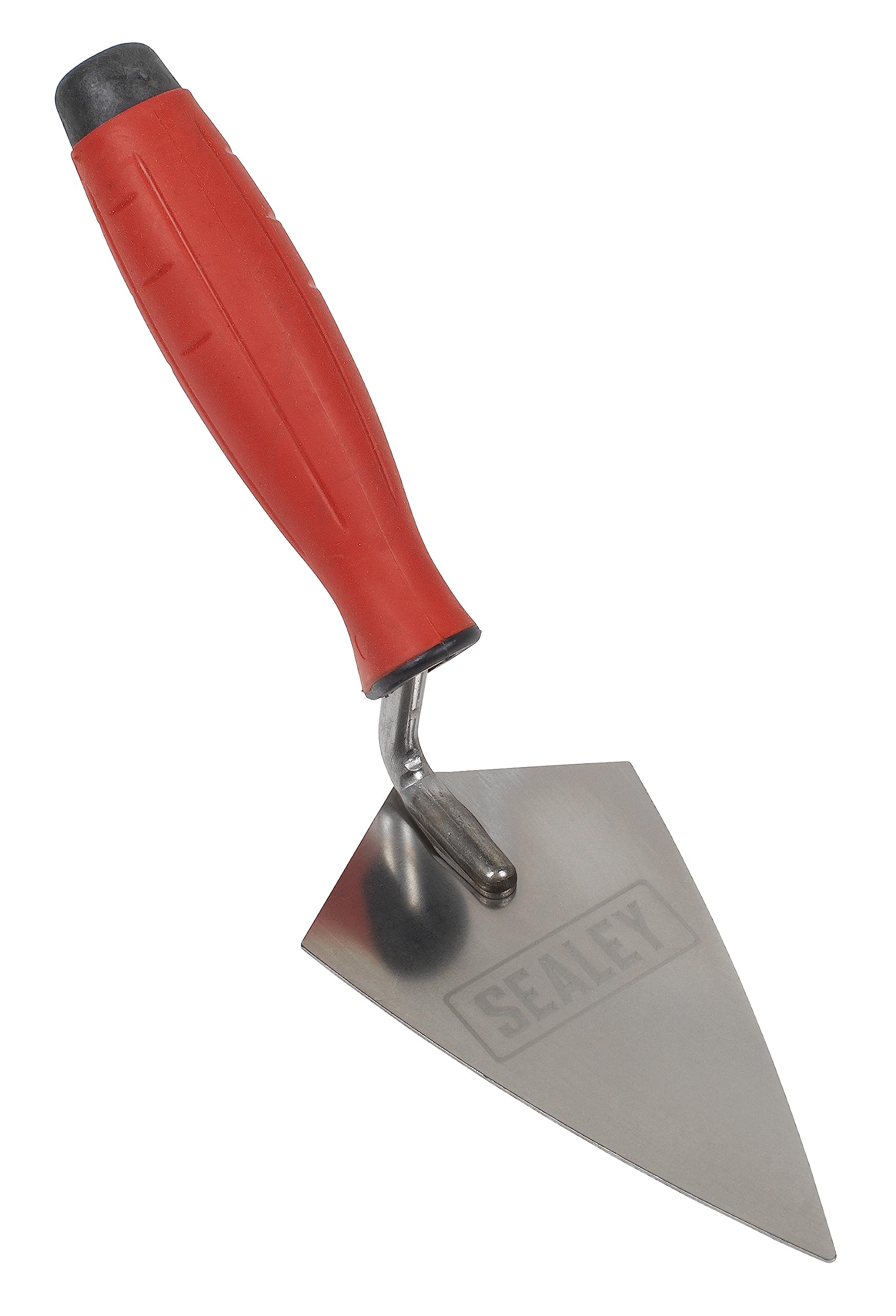Sealey Stainless Steel Sharp Pointing Trowel - Rubber Handle 140mm - T1222