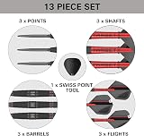 Target Darts Scope Steel Tip Swiss Point Set 90% Tungsten 04-22G Red Black view 5