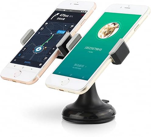 Amazon Felimoa ダブル型車用スマホホルダー 2台取付タイプ 助手席の恋人親友用に最適 ナビと音楽等の同時に利用できる 長距離運転時に大活躍 携帯電話ホルダー 車 バイク