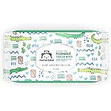 An Amazon Brand: Mama Bear Fragrance-Free Flushable Toddler Wipes, 8 Packs, 336 Wipes