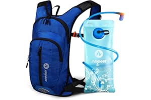 Nepest Hydration Pack Backpack for Women & Men, Lightweight Water Backpack with 2L Water Bladder for Hiking Cycling Running Biking