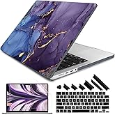 DONGKE Case for M5 MacBook Pro 14 inch 2025 2024-2021 M4 M3 M2 M1, Plastic Hard Shell Cover Compatible with A3434 A3112 A3401 A3185 A2992 A2779 A2442, Retina XDR Display & Touch ID, Abstract Marble