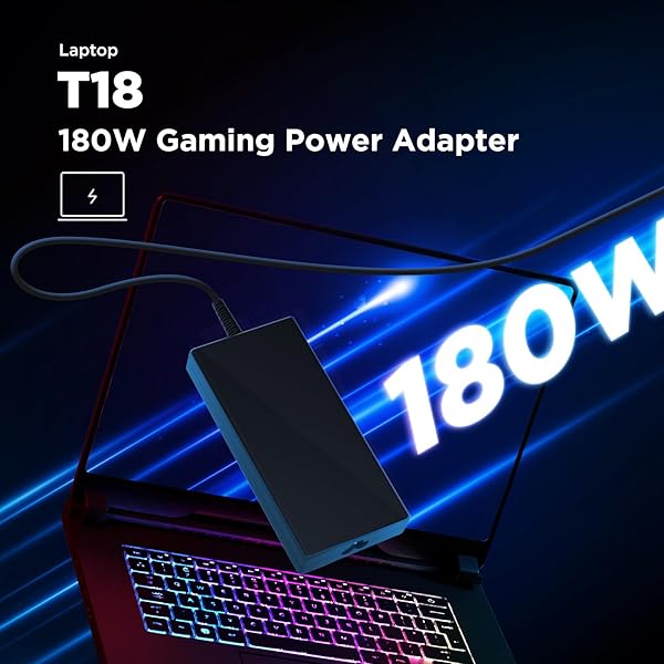 INNERGIE T18 (180G) 180W 150W UNIVERSAL GAMING LAPTOP CHARGER POWER ADAPTER FOR ACER ASUS ROG HP LENOVO MSI 100-240V AC INPUT 19.5V 9.23A DC OUTPUT POWER SUPPLY MADE BY DELTA ELECTRONICS