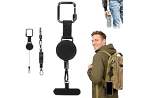 Outdoor Anti-Theft Retractable Phone Lanyard, Lightweight Phone Tether with Belt Clip,Anti Theft Phone Strap for Travel